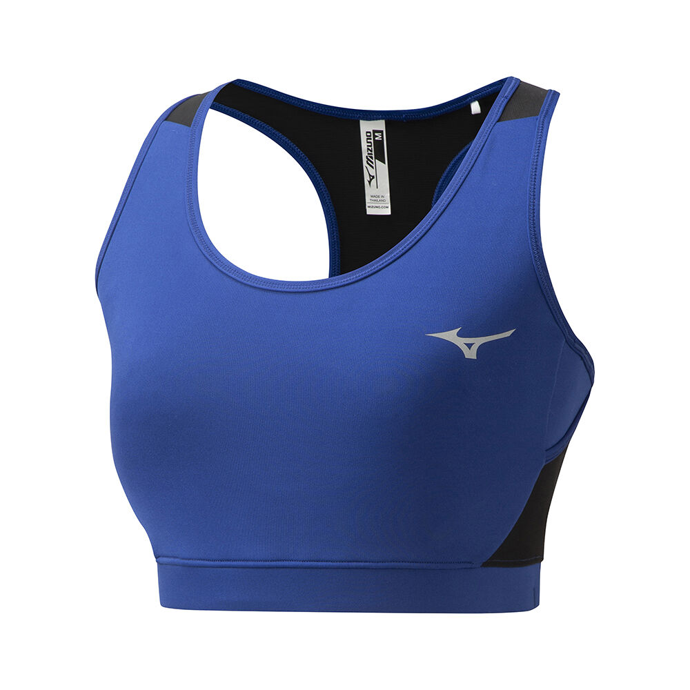 Womens Mizuno Alpha Running Sports Bra Blue Philippines (IHUEYL136)